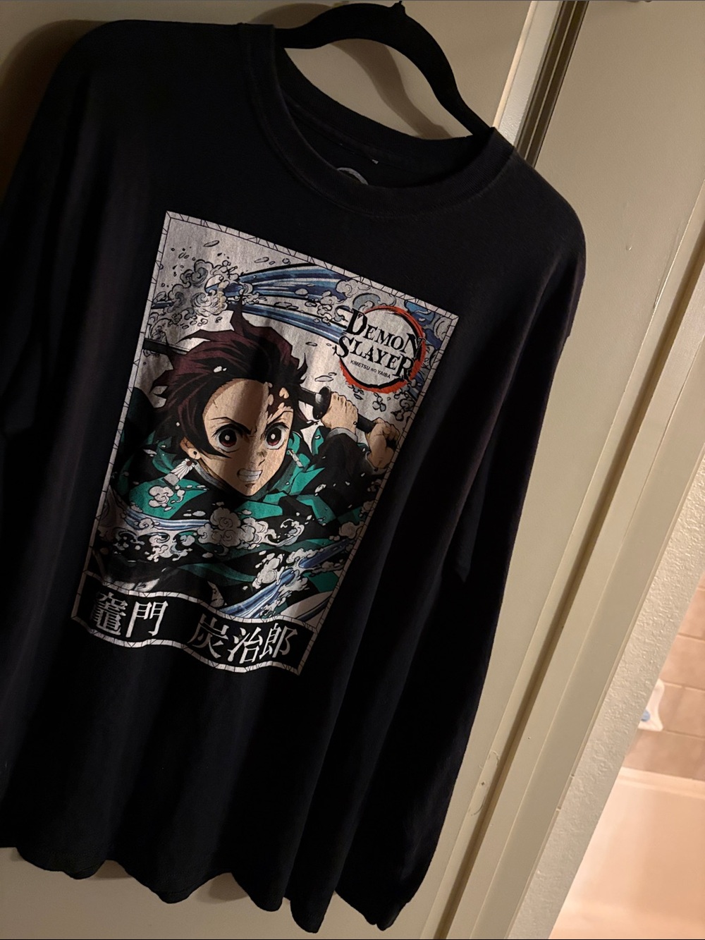 Demon Slayer Black Long sleeve Graphic tee